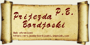 Prijezda Borđoški vizit kartica